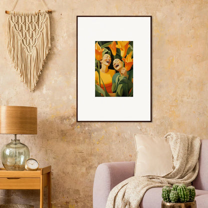 Framed canvas print of Petals Ecstatic Whispers for vibrant room decoration