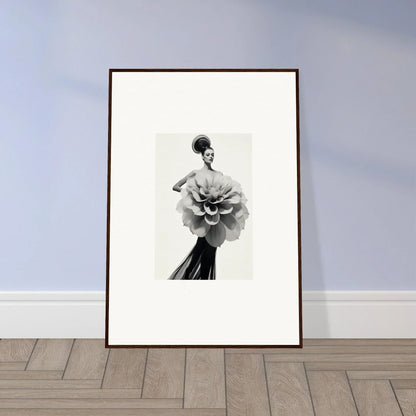 Framed wall art of Phantom Bloom Flourish with a figure in a dramatic flower dress