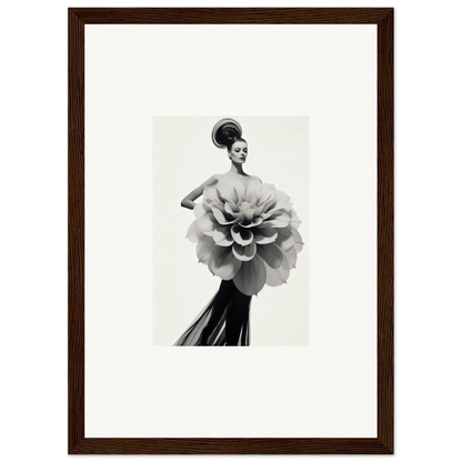 Person in elegant dress resembling a blooming flower from Phantom Bloom Flourish collection