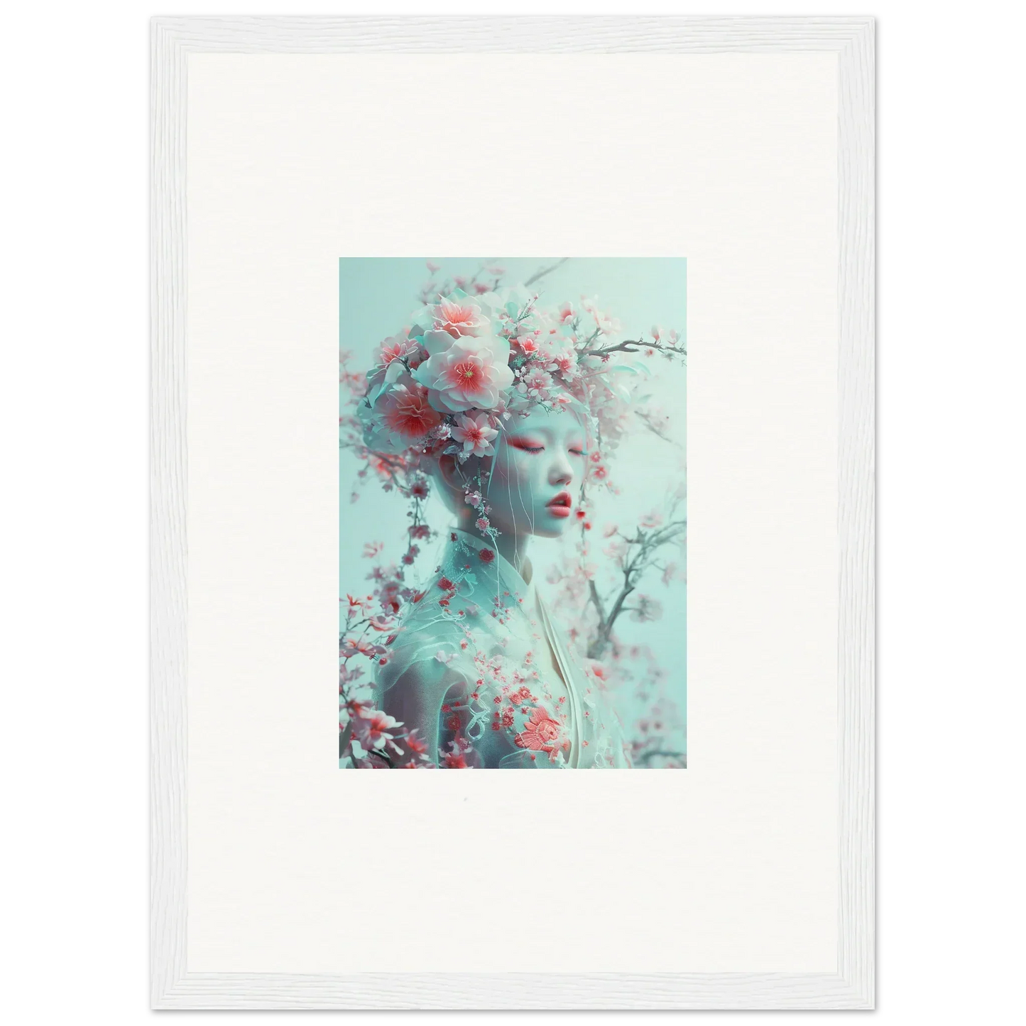 Framed wall art featuring Phantom Blossom Reverie with a floral feminine figure