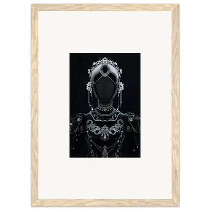 Ornate silhouette of a regal figure for stunning room decor and framed wall art