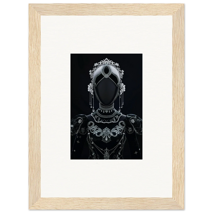 Ornate silhouette of a regal figure in framed wall art for elegant room decor