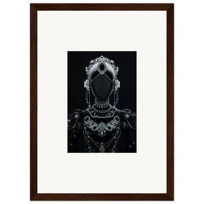 Ornate silhouette of a regal figure, ideal for regal conduit room decor or framed wall art