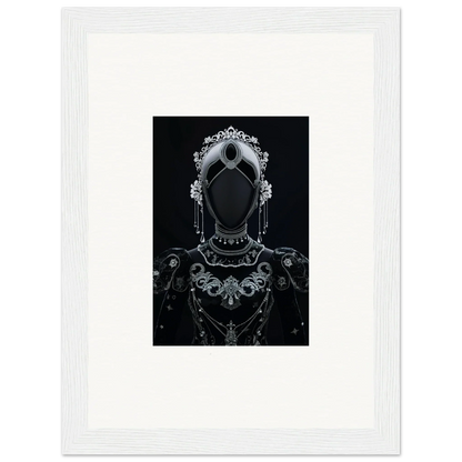 Ornate silhouette of a figure in headdress for Regal Conduit room decor wall art