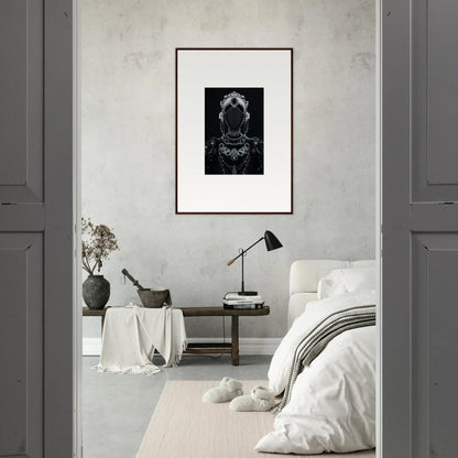 Framed black and white abstract wall art, ideal for regal conduit room decor