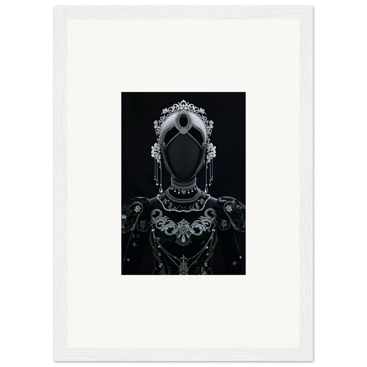 Ornate silhouette of a regal figure for Phantom Regal Conduit room decor wall art