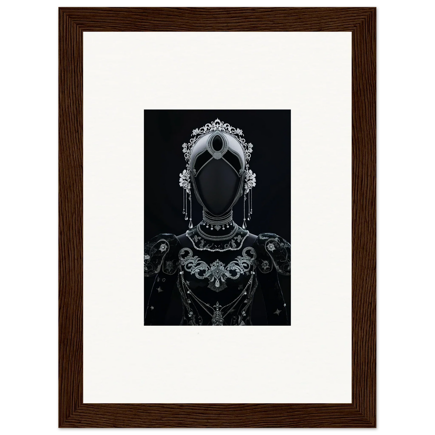 Ornate dark silhouette of a regal figure for Phantom Regal Conduit wall art decor