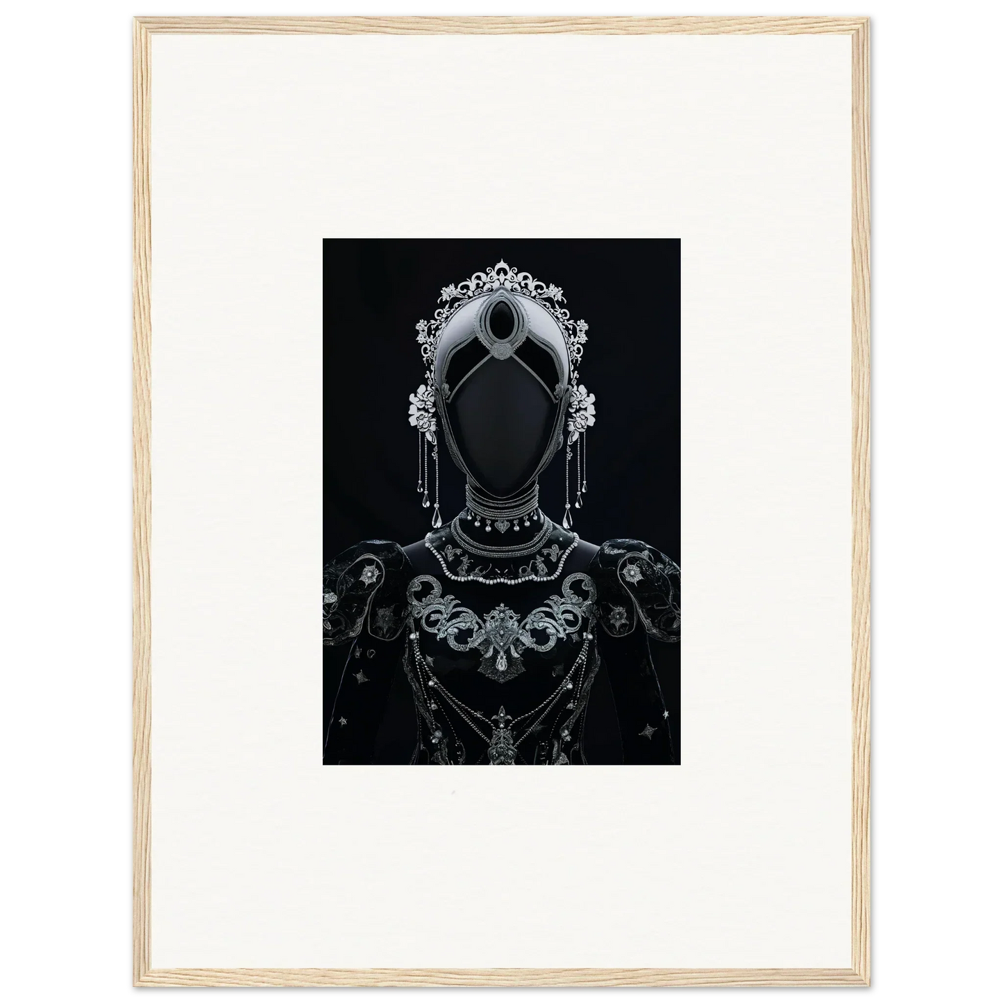 Ornate silhouette of a regal figure for regal conduit themed room decor wall art