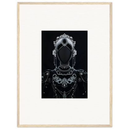 Ornate silhouette of a regal figure for regal conduit themed room decor wall art