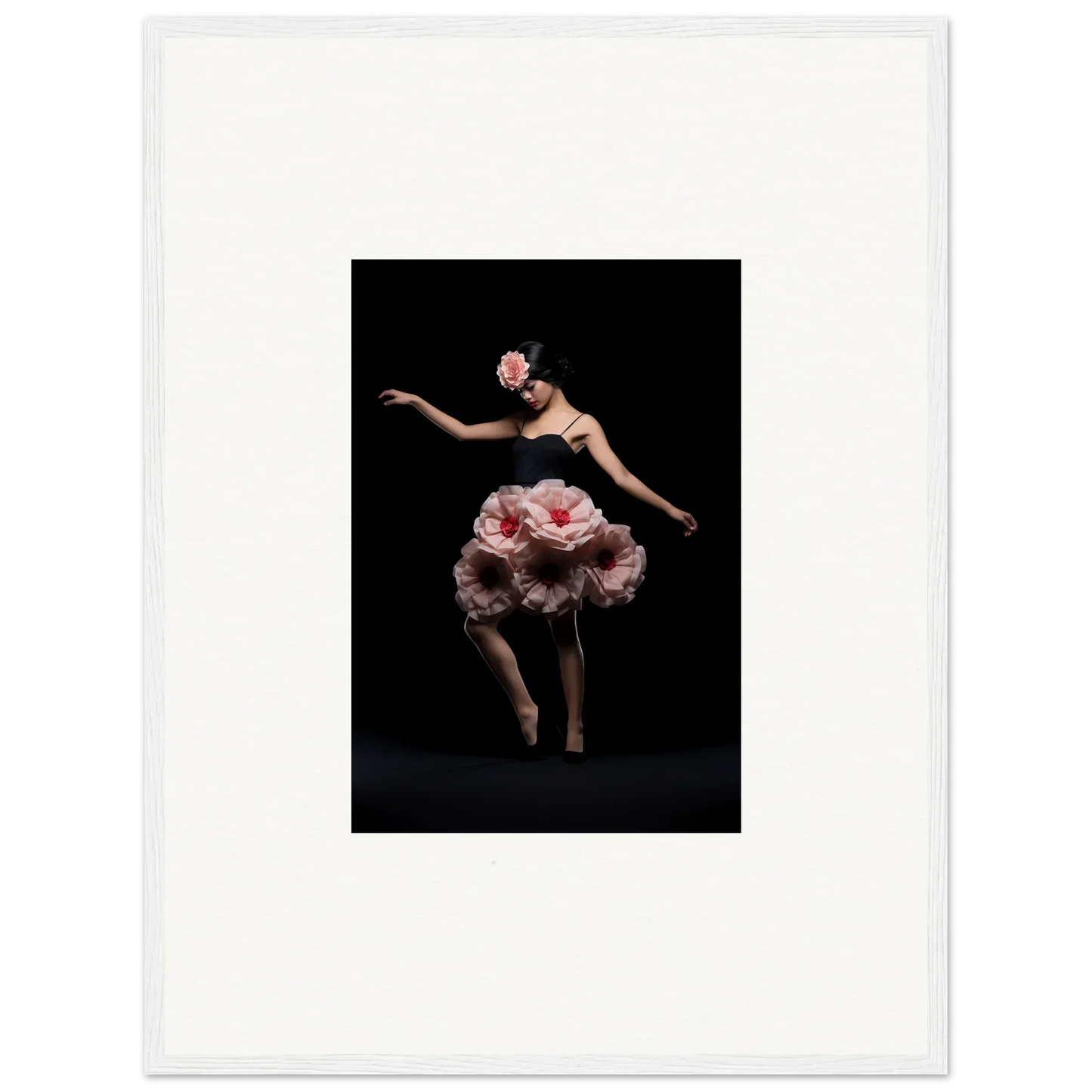 Dancer in a pink floral costume showcasing floral feels for unique room decor