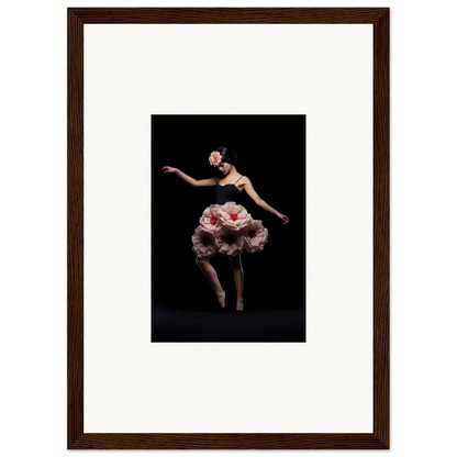 Dancer in pink floral costume showcases Floral Feels for stunning wall art decor