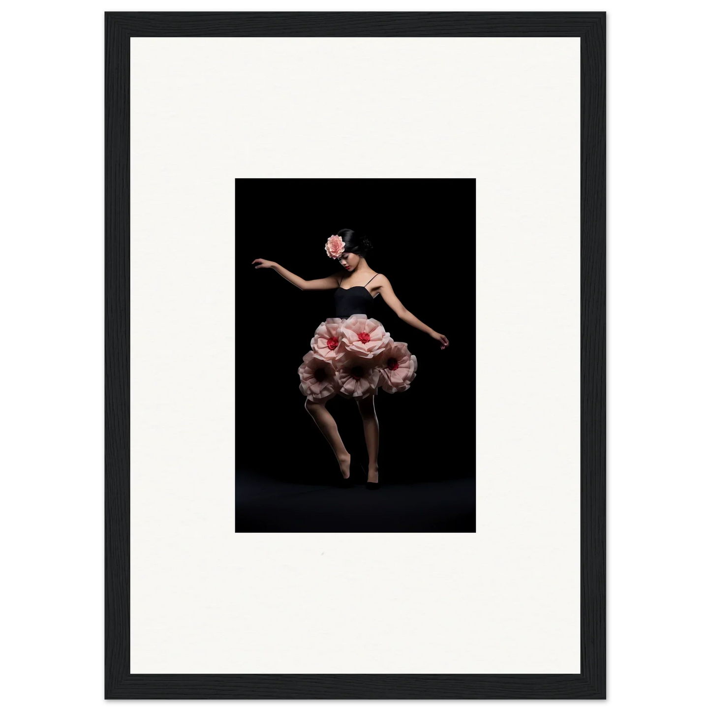 Dancer in a pink floral costume showcasing Floral Feels for exquisite room decor