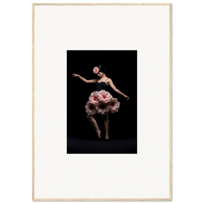 Dancer in elaborate pink floral costume for Floral Feels wall art decor