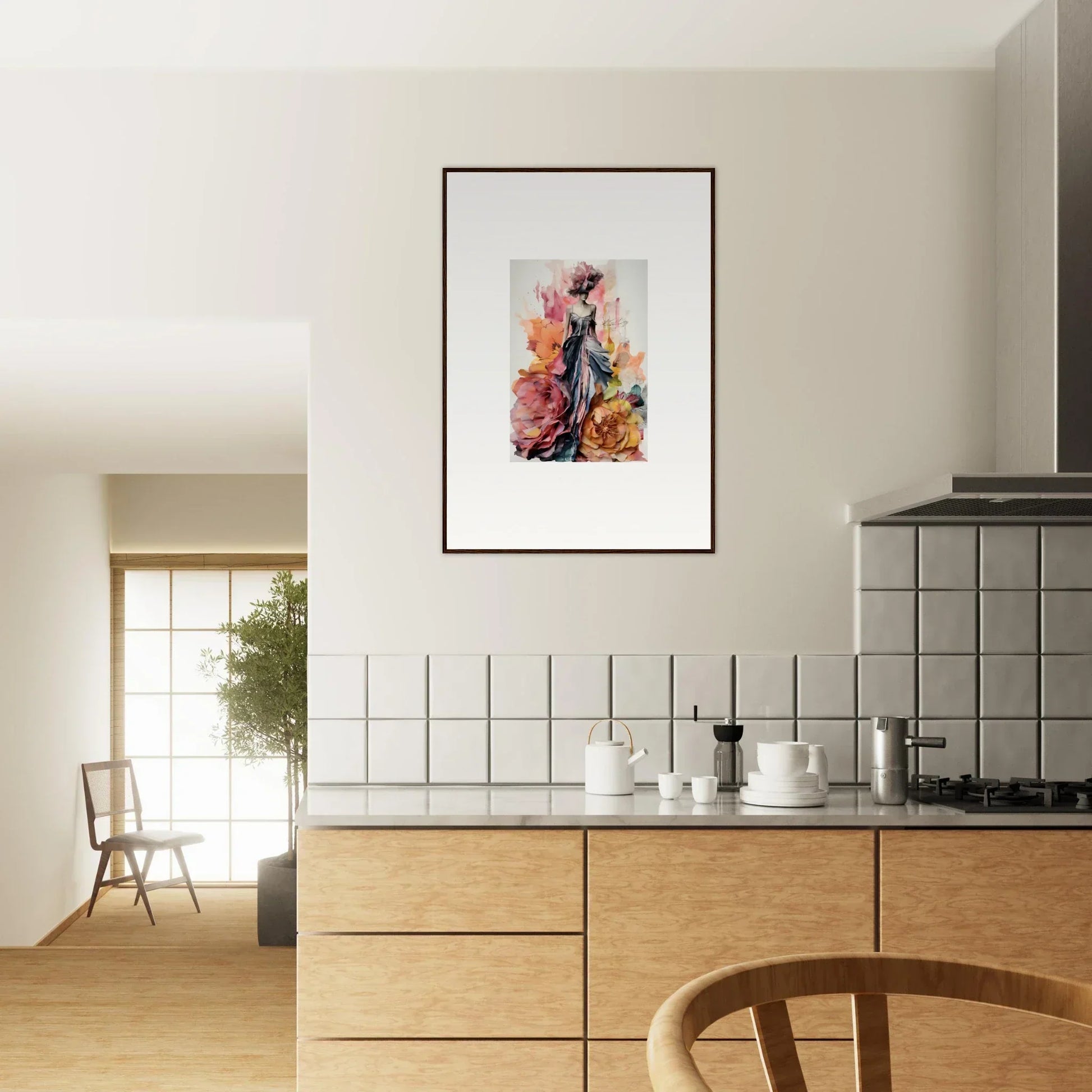 Framed wall art of Plumage Rises Floresschuld with vibrant floral elements