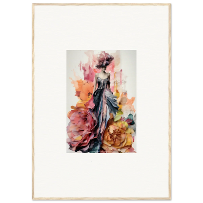 Watercolor fashion illustration of the special edition art™ Plumage Rises Floresschuld