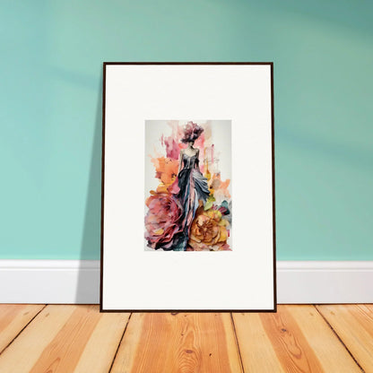 Framed wall art of Plumage Rises Floresschuld with flowing dress and floral elements