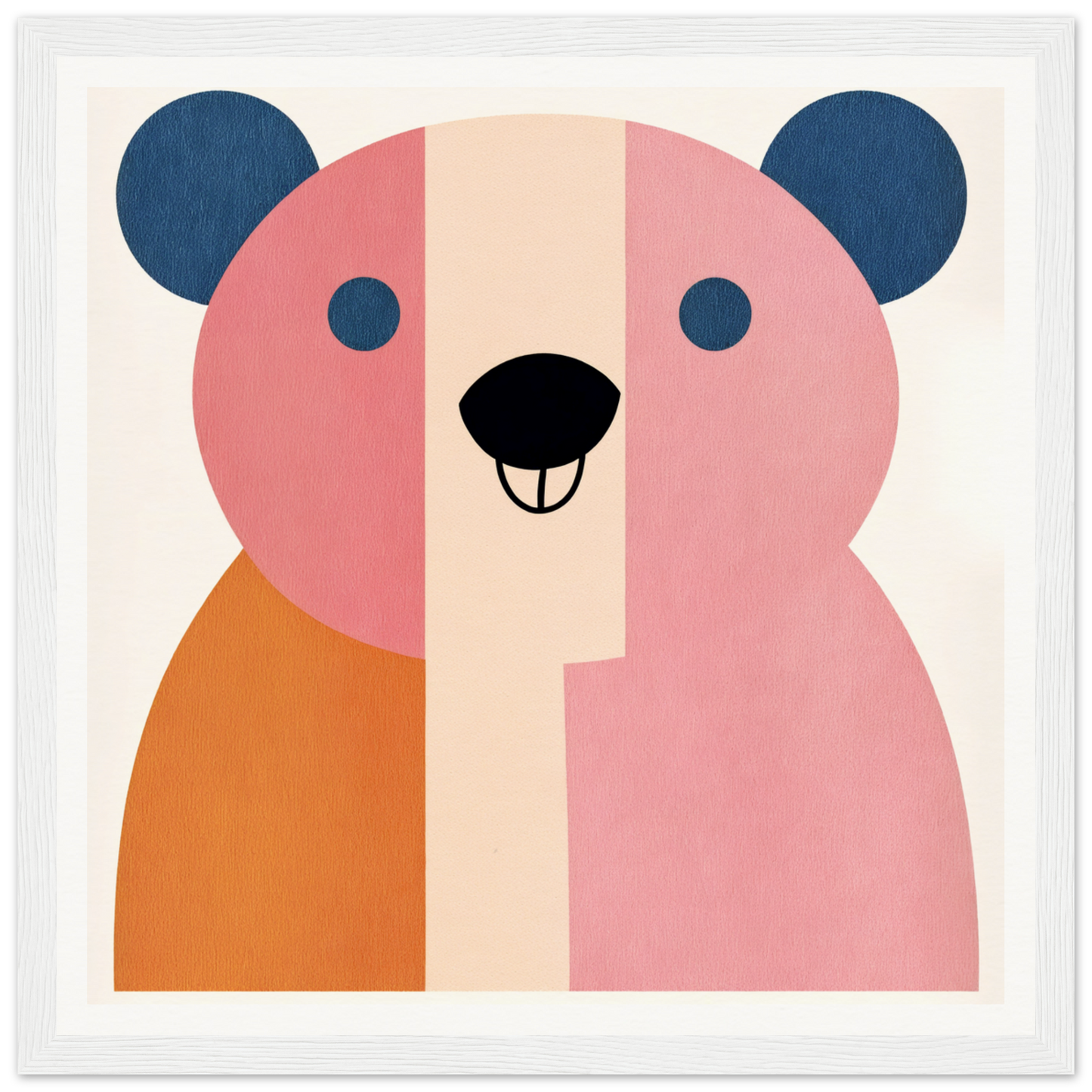 Cute minimalist bear illustration for nursery wall art or decor in product169