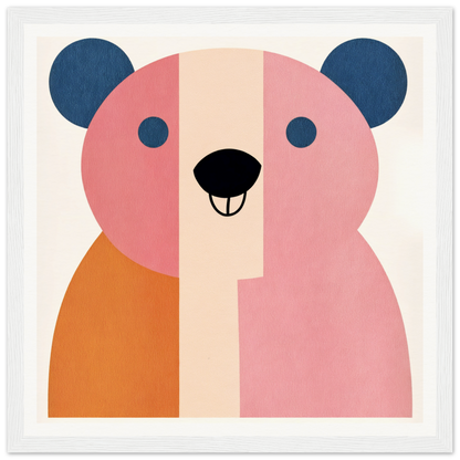 Cute minimalist bear illustration for nursery wall art or decor in product169