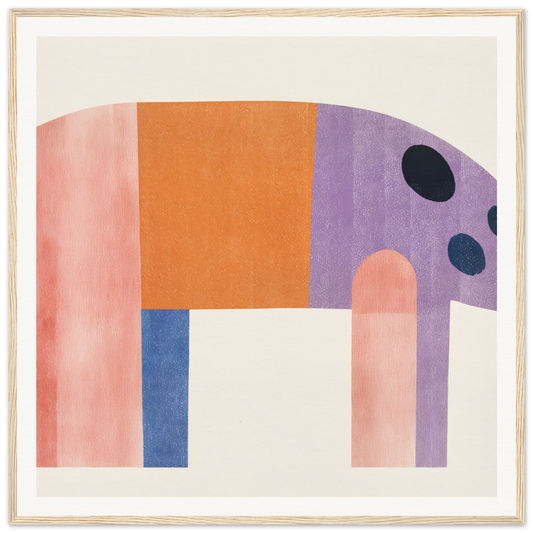 Colorful abstract geometric elephant for trendy nursery wall art and decor in product174