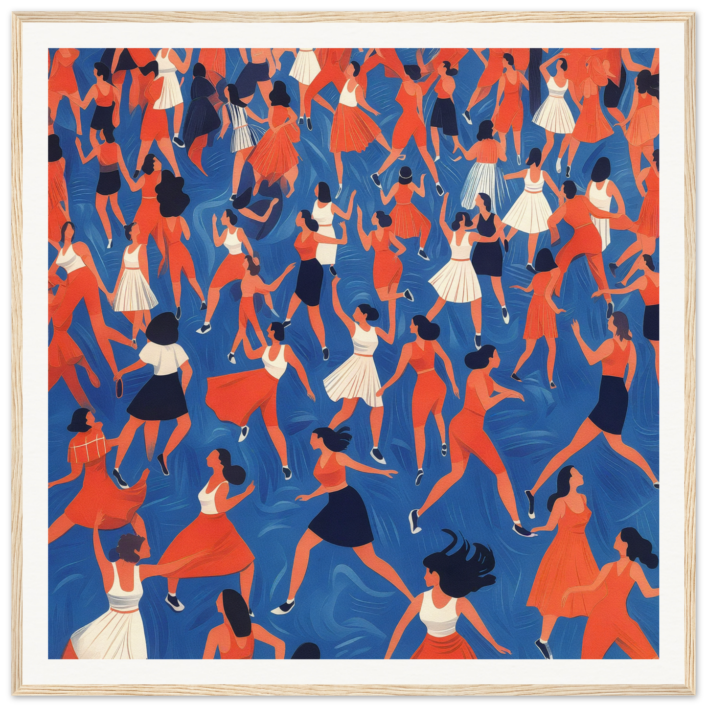 Lively dancers in red, white, and blue for fun nursery wall art in product226