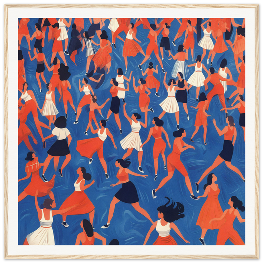 Lively dancers in red, white, and blue for fun nursery wall art in product226