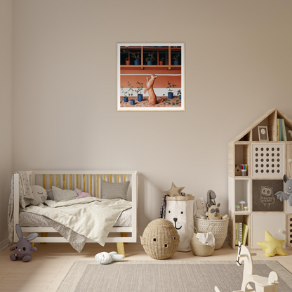 Cozy Wooden crib with gray bedding and yellow accents for stylish nursery decor