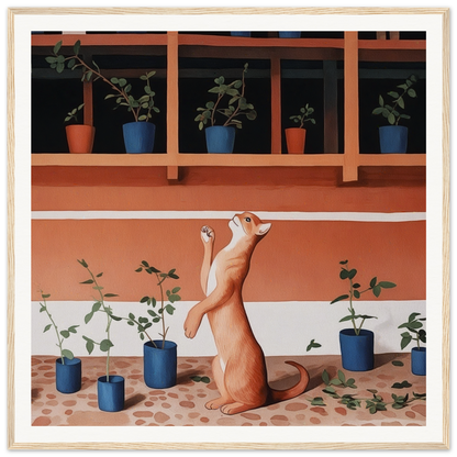 Cute orange cat reaching up, perfect for nursery wall art or nursery decor in product232