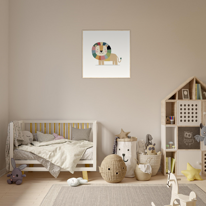 Cozy nursery decor featuring playful animal art and neutral colors in product83