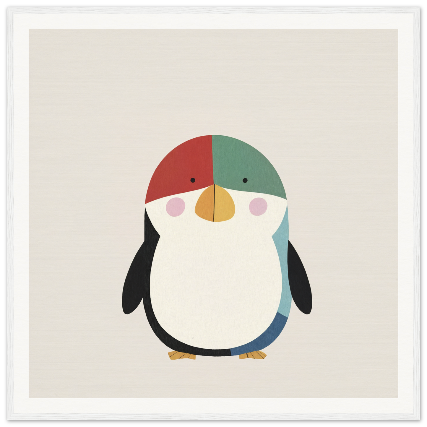 Cute cartoon penguin in a winter hat for nursery wall art or decor in Product87