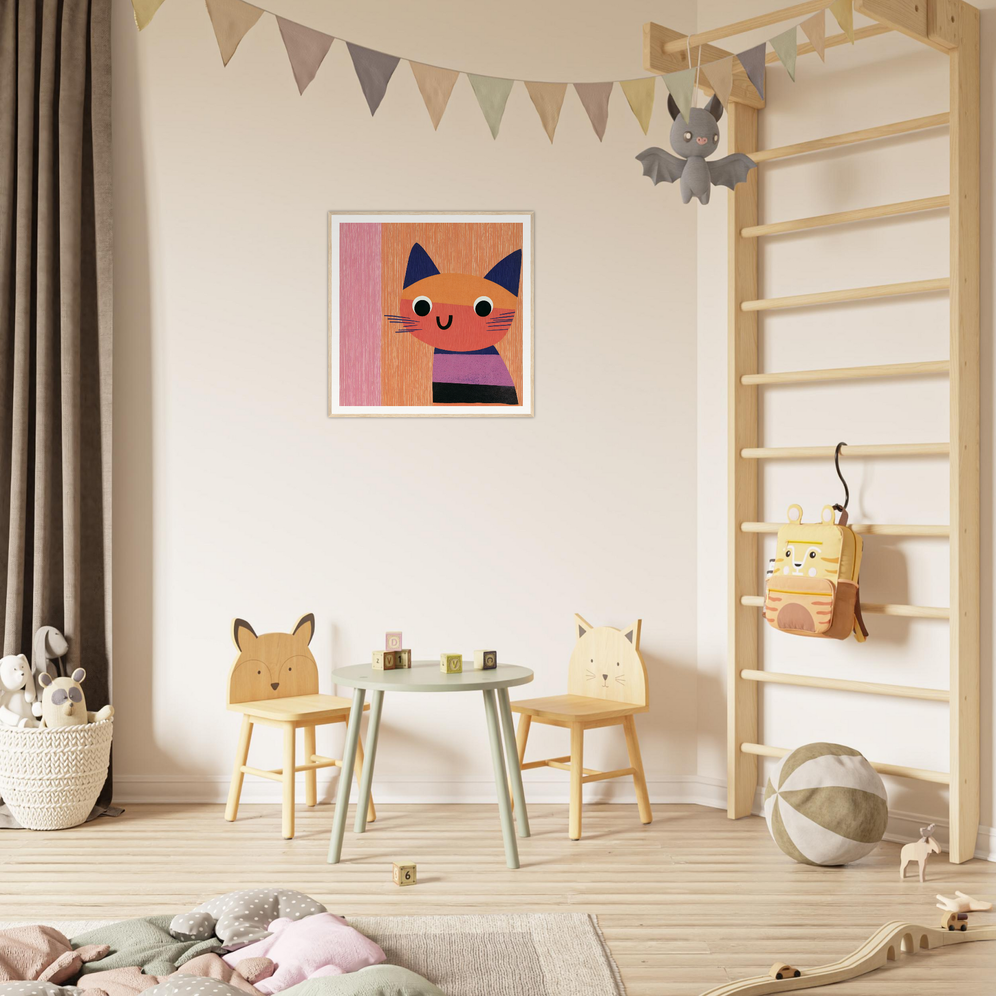 Children’s play corner featuring animal-themed chairs from Special Edition Art™ collection