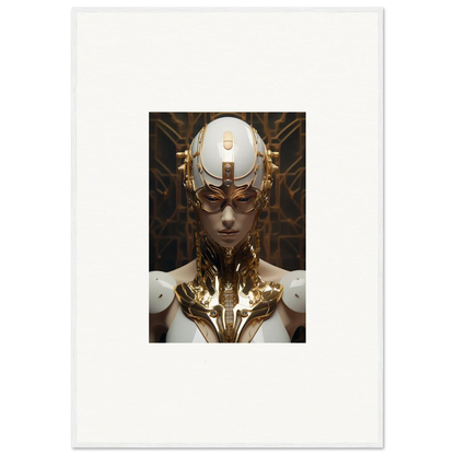 Futuristic humanoid with gold headpiece and cybernetics for Hamlet Vanguard wall art