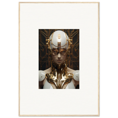 Futuristic humanoid figure with golden headdress for Hamlet Vanguard room decor