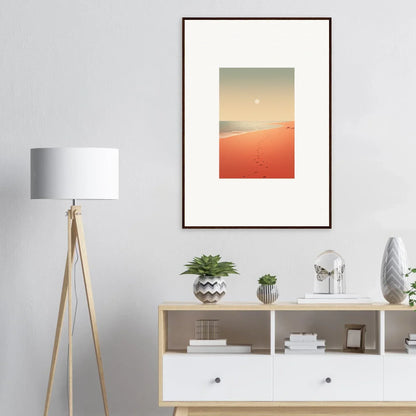 Framed wall art of a desert landscape showcasing red horizons for stylish room decor