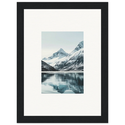 Framed canvas print of alpine echoes reflecting in a serene lake for room decoration