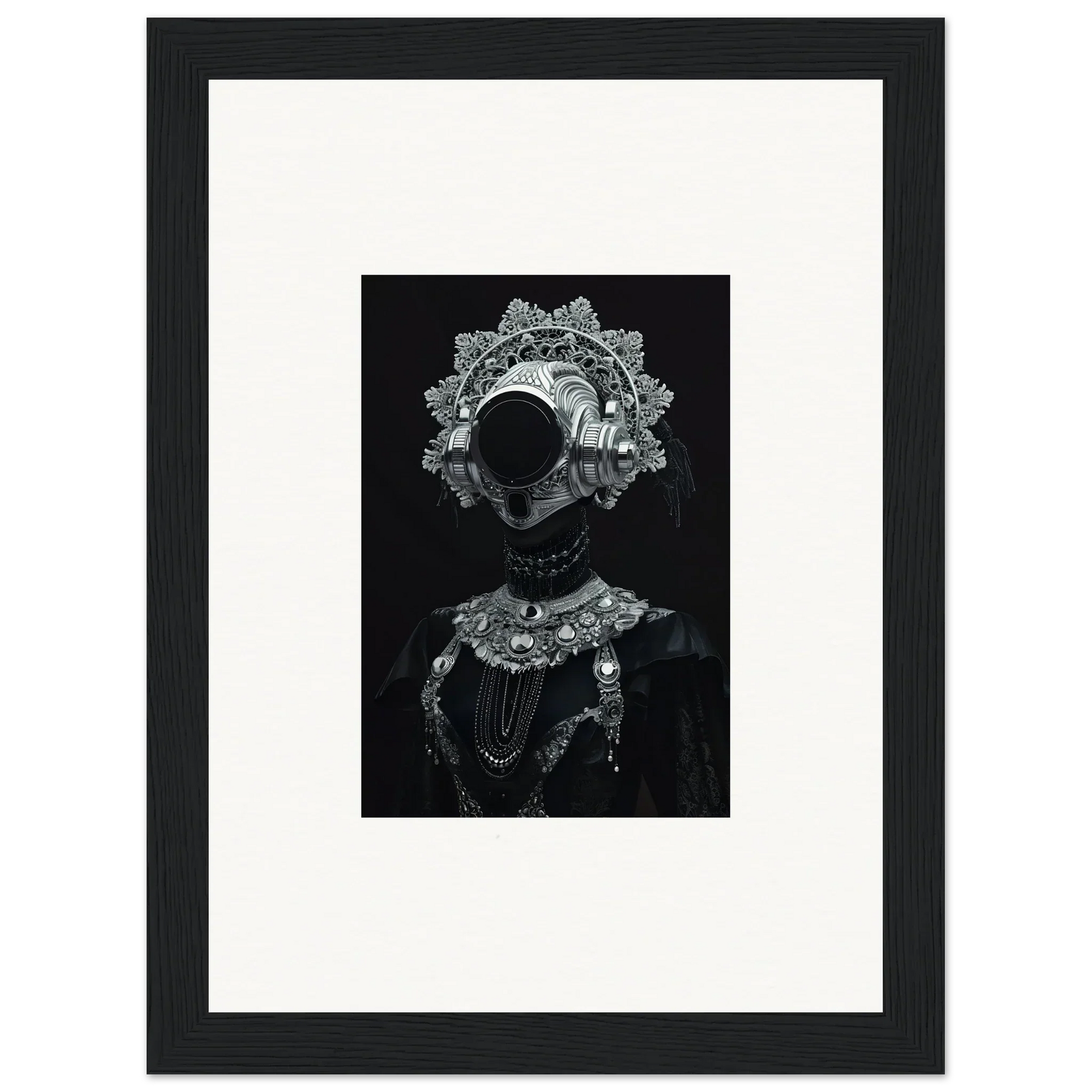 Framed black and white abstract silhouette artwork for stylish room decor