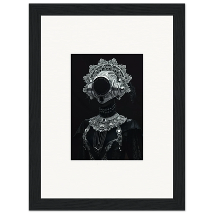 Framed black and white abstract silhouette artwork for stylish room decor