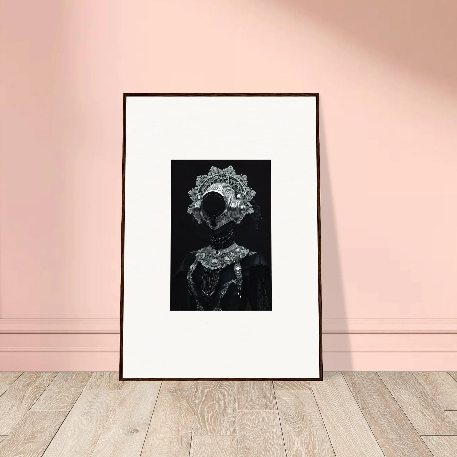 Framed black and white wall art featuring abstract floral patterns for stylish room decor