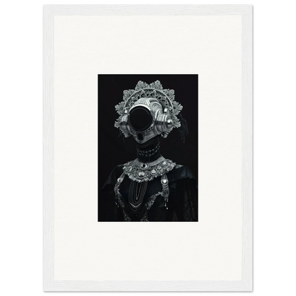 Silhouette portrait with lace patterns, perfect for room decor and framed wall art