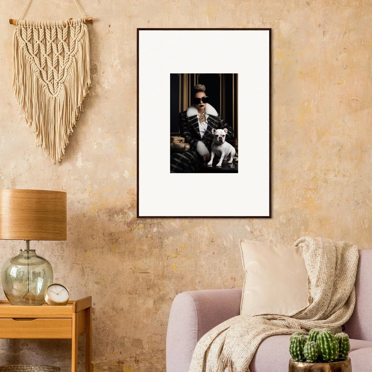 Framed Black and White Photo on Textured Wall from Regal Splendor Forces Collection