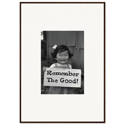 Child with sign Remember The Good in Remember Joy Essence special edition art™