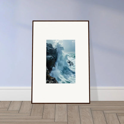 Framed wall art of crashing ocean waves for stylish room decor, Horizon Upgrazed