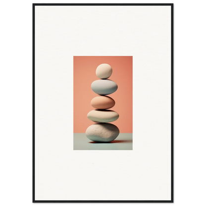 Balanced stones in various shades for a calming room decoration canvas print