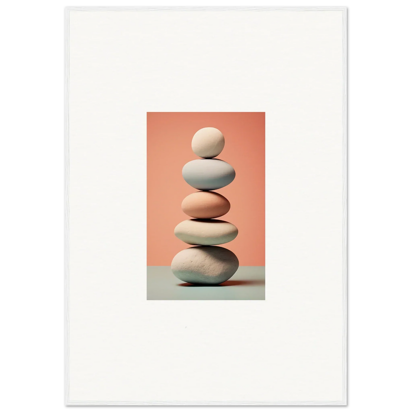 Smooth stones in shades, perfect for Marble Sands room decoration canvas print