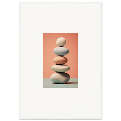 Smooth stones in shades, perfect for Marble Sands room decoration canvas print