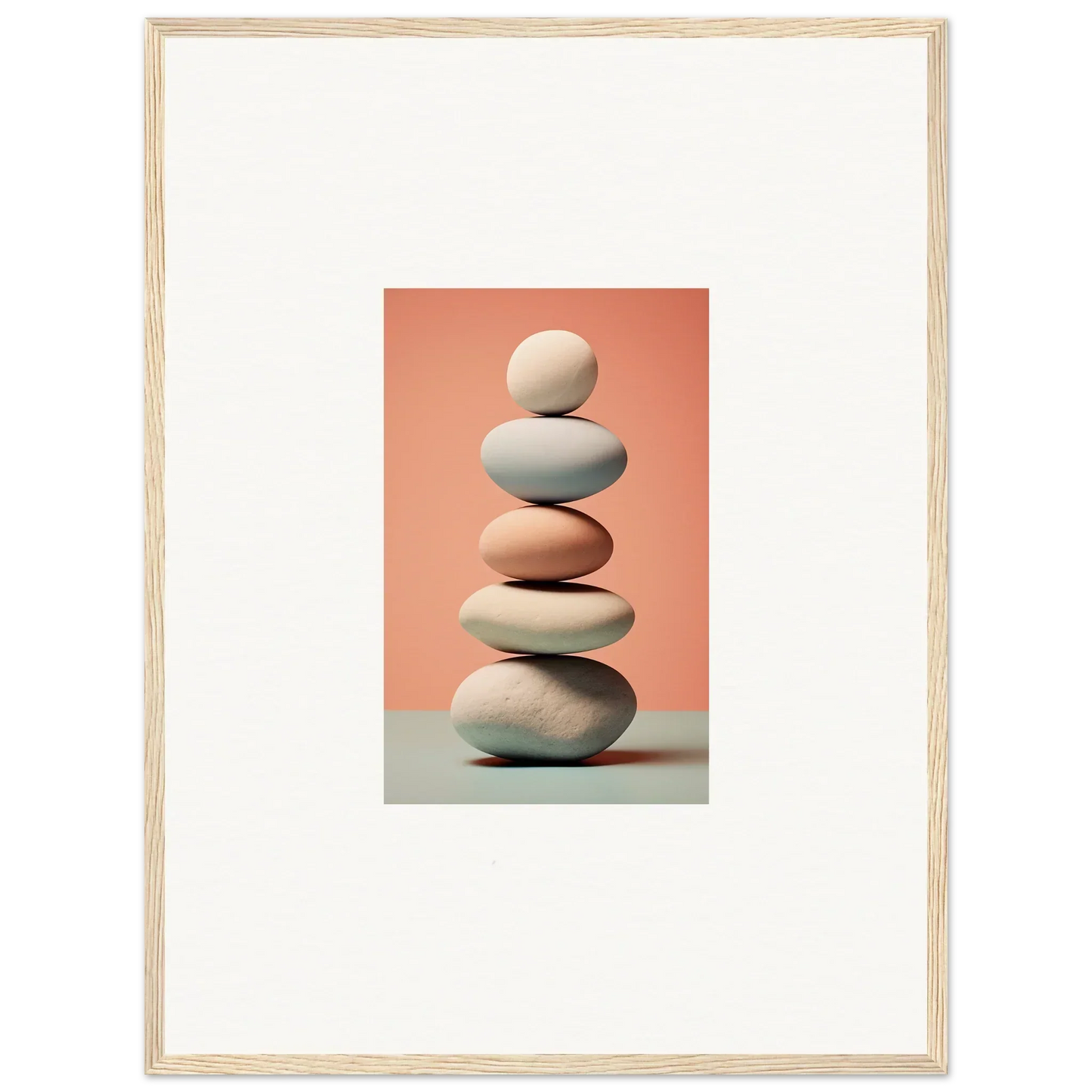 Balanced pastel stones for a peaceful vibe in your Marble Sands room decoration canvas print