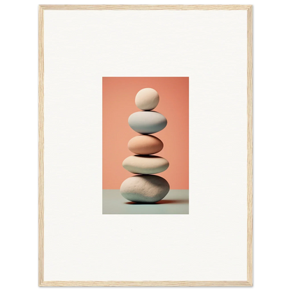 Balanced pastel stones for a peaceful vibe in your Marble Sands room decoration canvas print