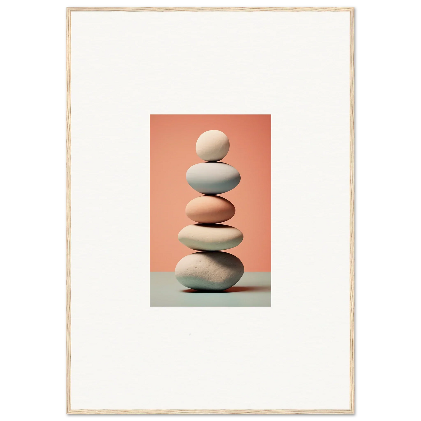 Stack of smooth, balanced stones for a serene Marble Sands room decoration