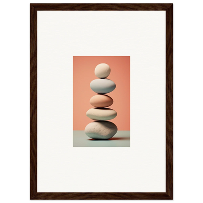 Pastel stone stack in Sacred Marble Sands for stylish room decoration canvas print