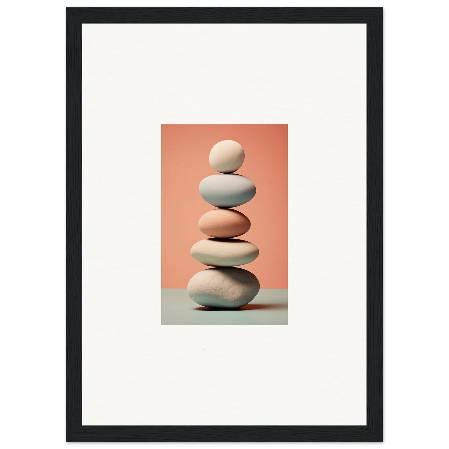 Balanced stones in shades, perfect for marble sands room decoration canvas print