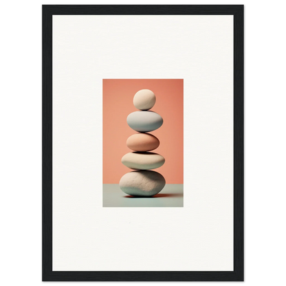 Balanced stones in shades, perfect for marble sands room decoration canvas print